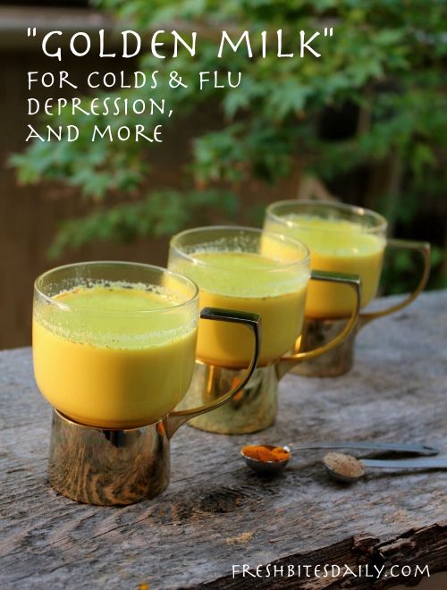 Golden milk for cold, flus, depression, and more  