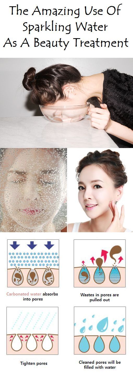  Washing your face with carbonated or sparkling water is one 