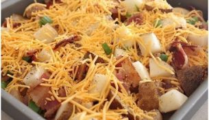Loaded Baked Potato & Chicken Casserole