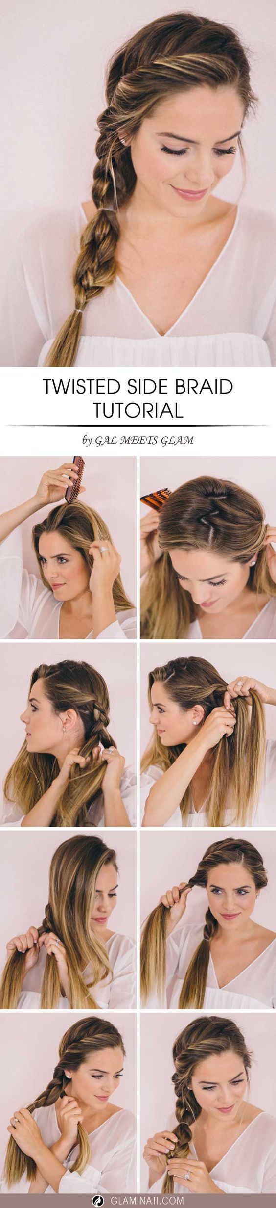 Medium Hairstyles with Twisted Side Braid 