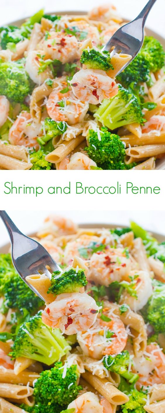  Shrimp and Broccoli Penne 