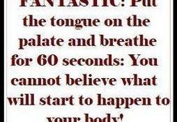 FANTASTIC Put the tongue on the palate and breathe for 60 seconds You cannot believe what will start to happen to your body