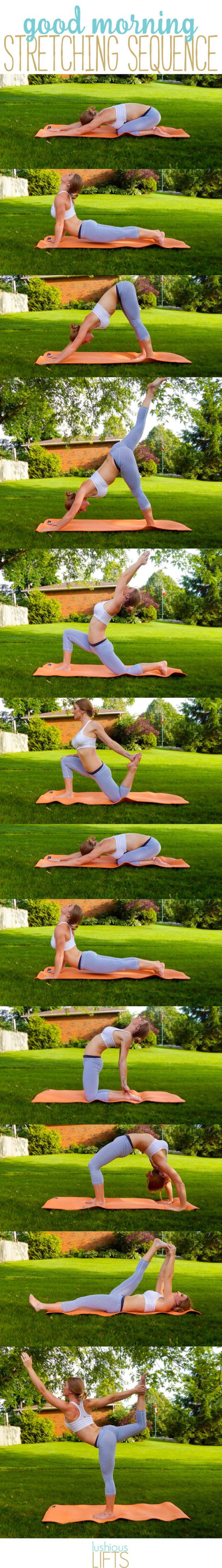 A few great stretches to help wake you up & energize you for the day