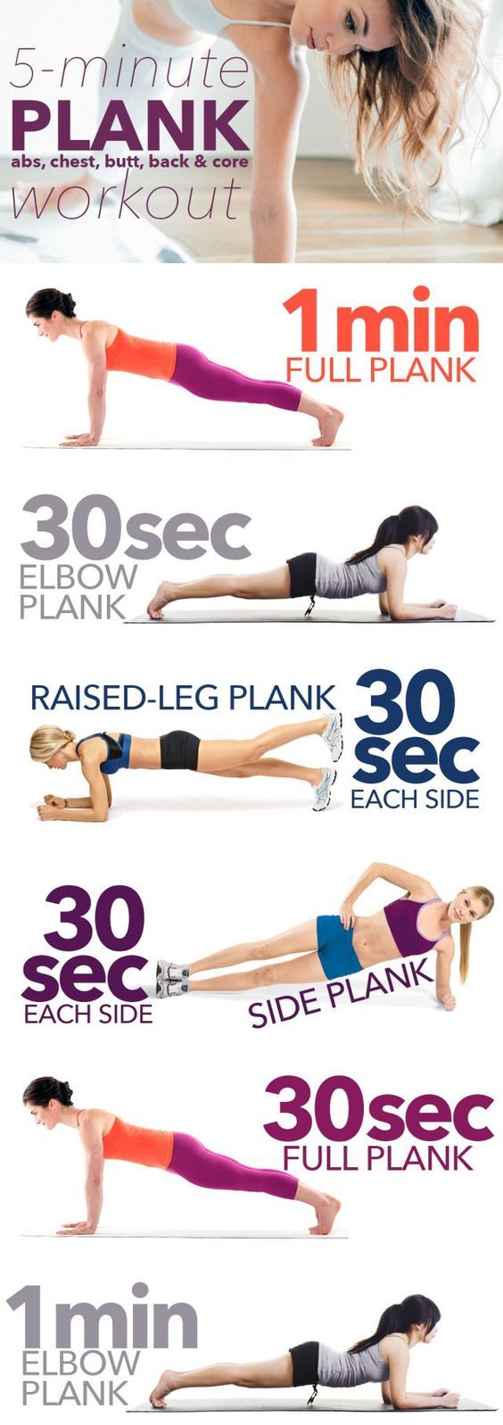 Planks For A Strong Core! 5 Minute Plank Workout