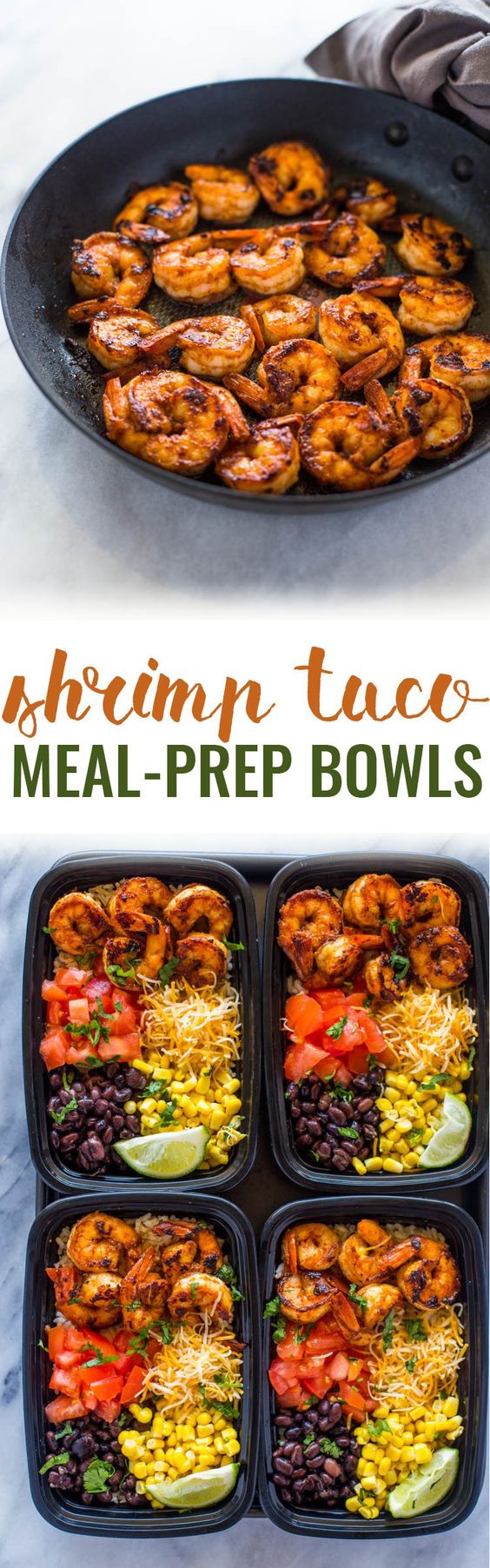 Shrimp Taco Meal Prep Bowls