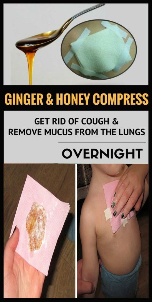 Ginger and Honey Compress: Get Rid of Cough and Remove Mucus From the Lungs Overnight