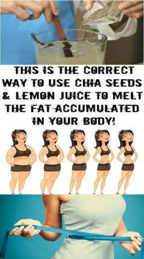 THIS IS THE CORRECT WAY TO USE CHIA SEEDS & LEMON JUICE TO MELT THE FAT ACCUMULATED IN YOUR BODY!