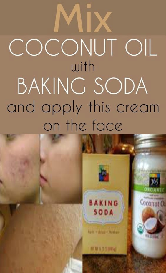 Mix Baking Soda With Coconut Oil And Apply This Cream On Your Face!