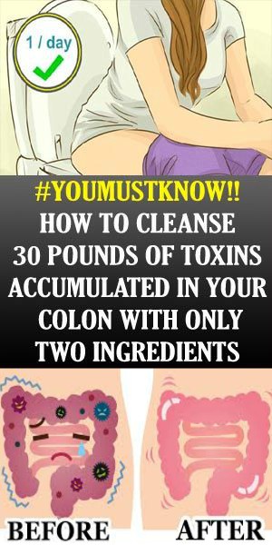 How To Cleanse 30 Pounds Of Toxins Accumulated In Your Colon With Only Two Ingredients 